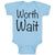Baby Clothes Worth Wait Baby Bodysuits Boy & Girl Newborn Clothes Cotton
