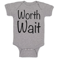 Baby Clothes Worth Wait Baby Bodysuits Boy & Girl Newborn Clothes Cotton