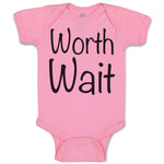 Baby Clothes Worth Wait Baby Bodysuits Boy & Girl Newborn Clothes Cotton