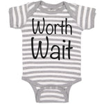 Baby Clothes Worth Wait Baby Bodysuits Boy & Girl Newborn Clothes Cotton