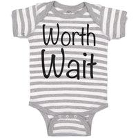 Baby Clothes Worth Wait Baby Bodysuits Boy & Girl Newborn Clothes Cotton