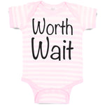 Baby Clothes Worth Wait Baby Bodysuits Boy & Girl Newborn Clothes Cotton