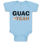 Baby Clothes Avocado Guag Yeah! Guacamole Baby Bodysuits Boy & Girl Cotton