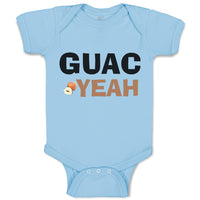 Baby Clothes Avocado Guag Yeah! Guacamole Baby Bodysuits Boy & Girl Cotton