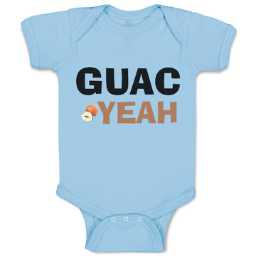 Baby Clothes Avocado Guag Yeah! Guacamole Baby Bodysuits Boy & Girl Cotton