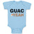 Baby Clothes Avocado Guag Yeah! Guacamole Baby Bodysuits Boy & Girl Cotton