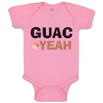 Baby Clothes Avocado Guag Yeah! Guacamole Baby Bodysuits Boy & Girl Cotton