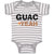 Baby Clothes Avocado Guag Yeah! Guacamole Baby Bodysuits Boy & Girl Cotton