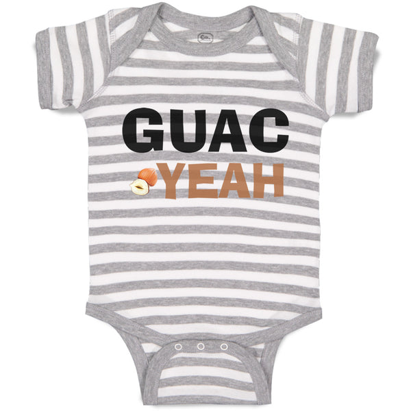 Baby Clothes Avocado Guag Yeah! Guacamole Baby Bodysuits Boy & Girl Cotton