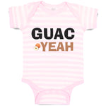 Baby Clothes Avocado Guag Yeah! Guacamole Baby Bodysuits Boy & Girl Cotton