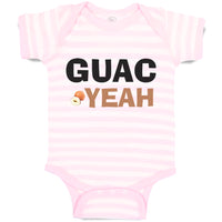 Baby Clothes Avocado Guag Yeah! Guacamole Baby Bodysuits Boy & Girl Cotton