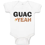 Baby Clothes Avocado Guag Yeah! Guacamole Baby Bodysuits Boy & Girl Cotton