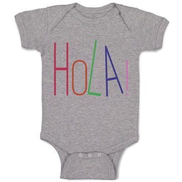 Baby Clothes Hola! Hello Hispanic Spanish Baby Bodysuits Boy & Girl Cotton