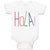 Baby Clothes Hola! Hello Hispanic Spanish Baby Bodysuits Boy & Girl Cotton