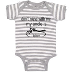 Baby Clothes Don'T Mess with Me My Uncle Is A Biker Baby Bodysuits Cotton