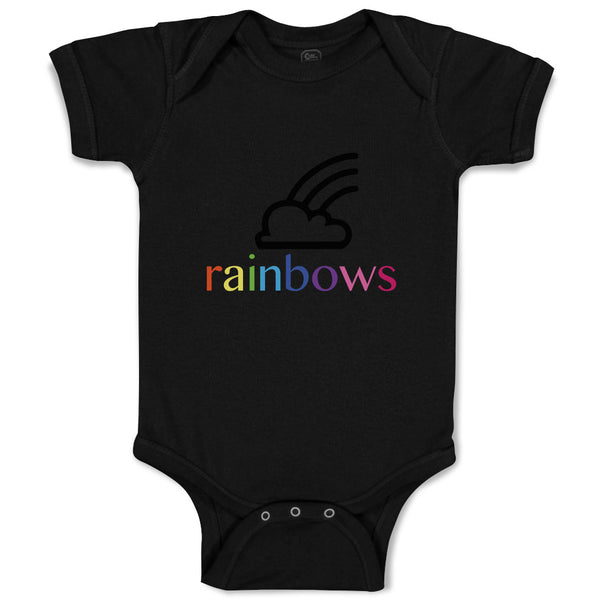 Baby Clothes Rainbow Poop Funny & Novelty Funny Baby Bodysuits Boy & Girl Cotton