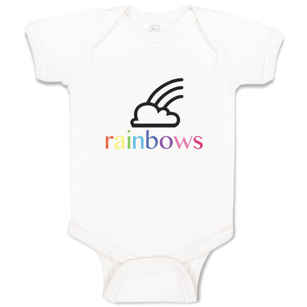 Baby Clothes Rainbow Poop Funny & Novelty Funny Baby Bodysuits Boy & Girl Cotton