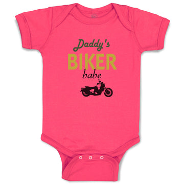 Baby Clothes Daddy's Biker Babe Family & Friends Dad Baby Bodysuits Cotton
