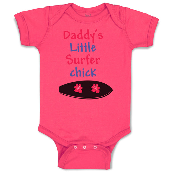 Baby Clothes Daddy's Little Surfer Surfing Dad Father's Day Baby Bodysuits