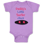 Baby Clothes Daddy's Little Surfer Surfing Dad Father's Day Baby Bodysuits