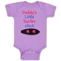 Baby Clothes Daddy's Little Surfer Surfing Dad Father's Day Baby Bodysuits