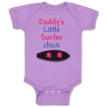 Baby Clothes Daddy's Little Surfer Surfing Dad Father's Day Baby Bodysuits