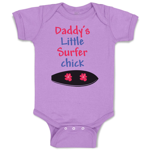 Baby Clothes Daddy's Little Surfer Surfing Dad Father's Day Baby Bodysuits