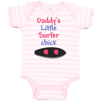 Baby Clothes Daddy's Little Surfer Surfing Dad Father's Day Baby Bodysuits