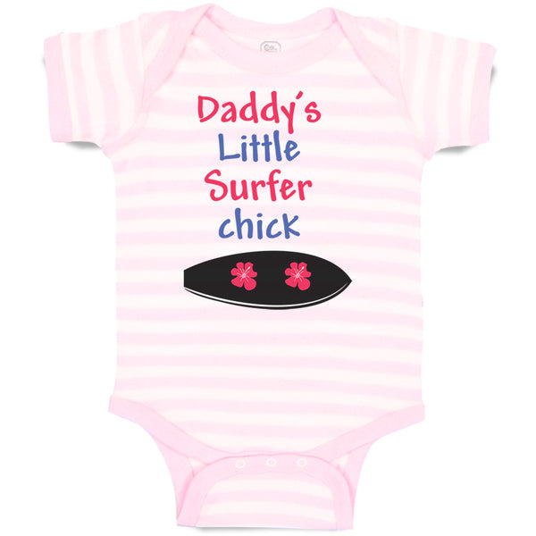 Baby Clothes Daddy's Little Surfer Surfing Dad Father's Day Baby Bodysuits