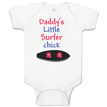 Baby Clothes Daddy's Little Surfer Surfing Dad Father's Day Baby Bodysuits