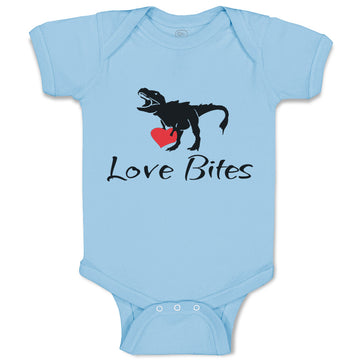 Baby Clothes Love Bites T Rex Dinosaur Dinosaurs Dino Trex Baby Bodysuits Cotton