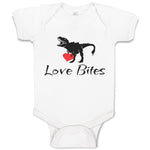 Baby Clothes Love Bites T Rex Dinosaur Dinosaurs Dino Trex Baby Bodysuits Cotton