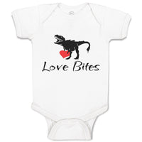 Baby Clothes Love Bites T Rex Dinosaur Dinosaurs Dino Trex Baby Bodysuits Cotton