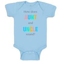 Baby Clothes How Does Aunt and Uncle Sound Pregnancy Announcement Baby Bodysuits