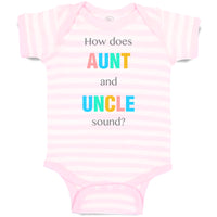 Baby Clothes How Does Aunt and Uncle Sound Pregnancy Announcement Baby Bodysuits