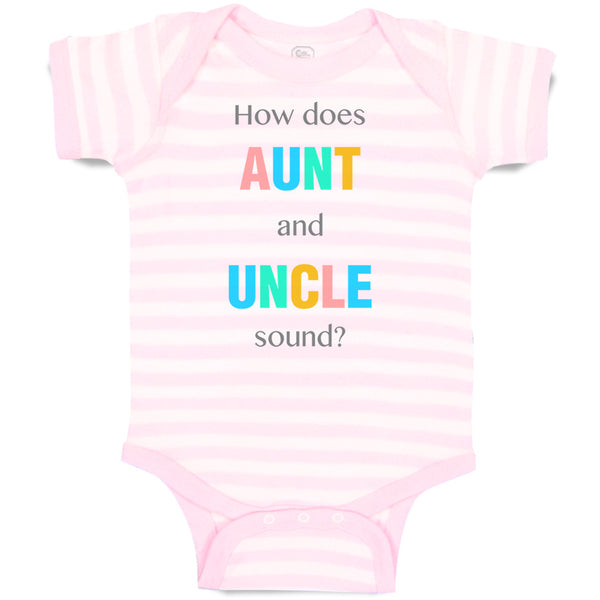 Baby Clothes How Does Aunt and Uncle Sound Pregnancy Announcement Baby Bodysuits