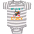Baby Clothes I Wheelie Love Daddy Dad Father's Day Motorcycle Bike Cotton