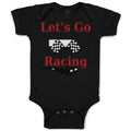 Baby Clothes Let's Go Racing Baby Bodysuits Boy & Girl Newborn Clothes Cotton