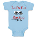 Baby Clothes Let's Go Racing Baby Bodysuits Boy & Girl Newborn Clothes Cotton