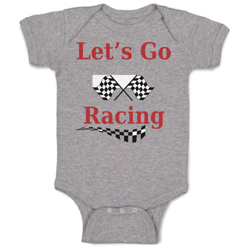 Baby Clothes Let's Go Racing Baby Bodysuits Boy & Girl Newborn Clothes Cotton