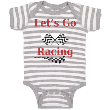 Baby Clothes Let's Go Racing Baby Bodysuits Boy & Girl Newborn Clothes Cotton