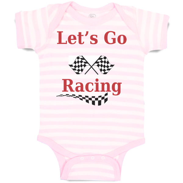 Baby Clothes Let's Go Racing Baby Bodysuits Boy & Girl Newborn Clothes Cotton