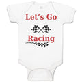 Baby Clothes Let's Go Racing Baby Bodysuits Boy & Girl Newborn Clothes Cotton