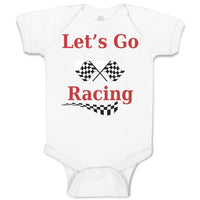 Baby Clothes Let's Go Racing Baby Bodysuits Boy & Girl Newborn Clothes Cotton