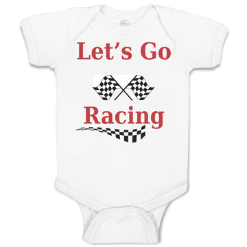 Baby Clothes Let's Go Racing Baby Bodysuits Boy & Girl Newborn Clothes Cotton