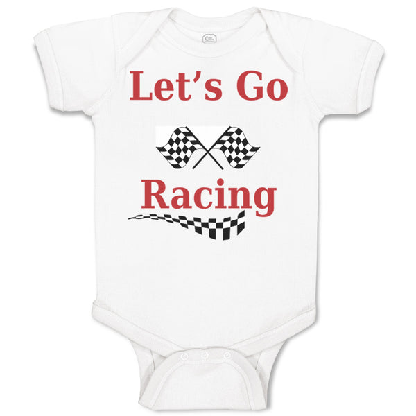 Baby Clothes Let's Go Racing Baby Bodysuits Boy & Girl Newborn Clothes Cotton