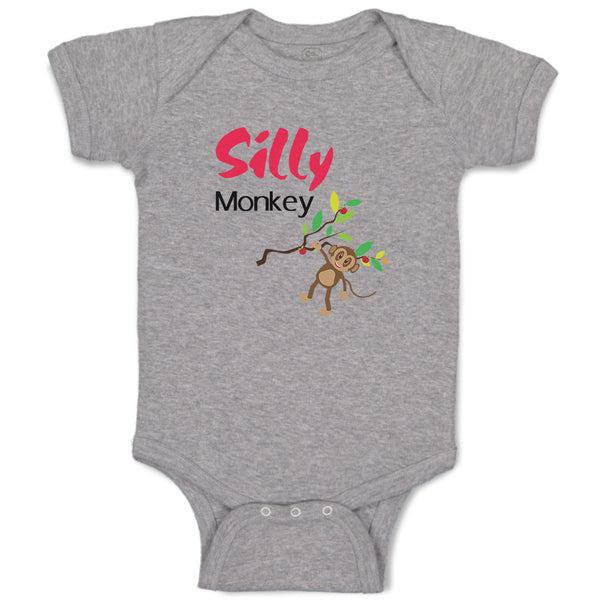 Baby Clothes Silly Monkey Animals Safari Baby Bodysuits Boy & Girl Cotton