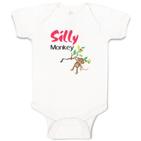 Baby Clothes Silly Monkey Animals Safari Baby Bodysuits Boy & Girl Cotton