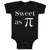 Baby Clothes Sweet as Pi Sign Geek Nerd Baby Bodysuits Boy & Girl Cotton