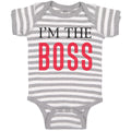 Baby Clothes I'M The Boss Lion Funny Humor Baby Bodysuits Boy & Girl Cotton